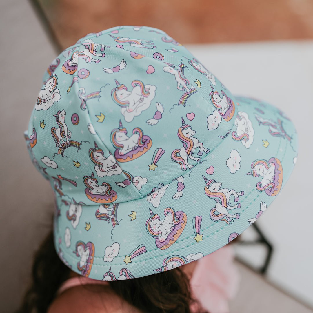 Bedhead Ponytail Swim Bucket Beach Hat Unicorn-Aster & Ruby