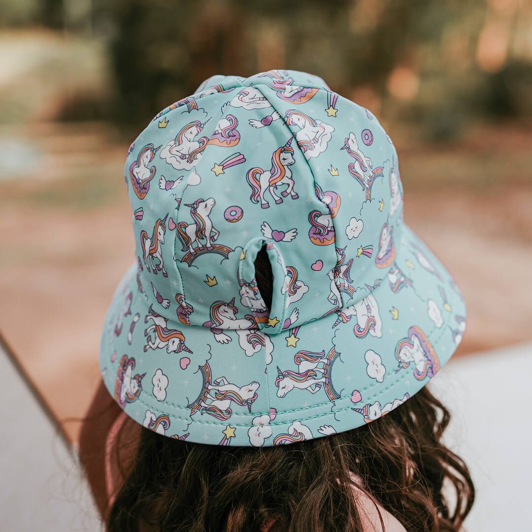 Bedhead Ponytail Swim Bucket Beach Hat Unicorn-Aster & Ruby