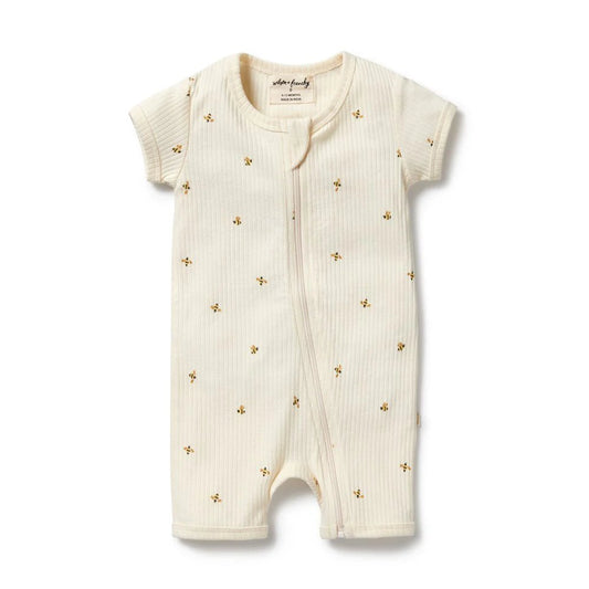 Bee Mine Organic Boyleg Zipsuit - Aster & Ruby