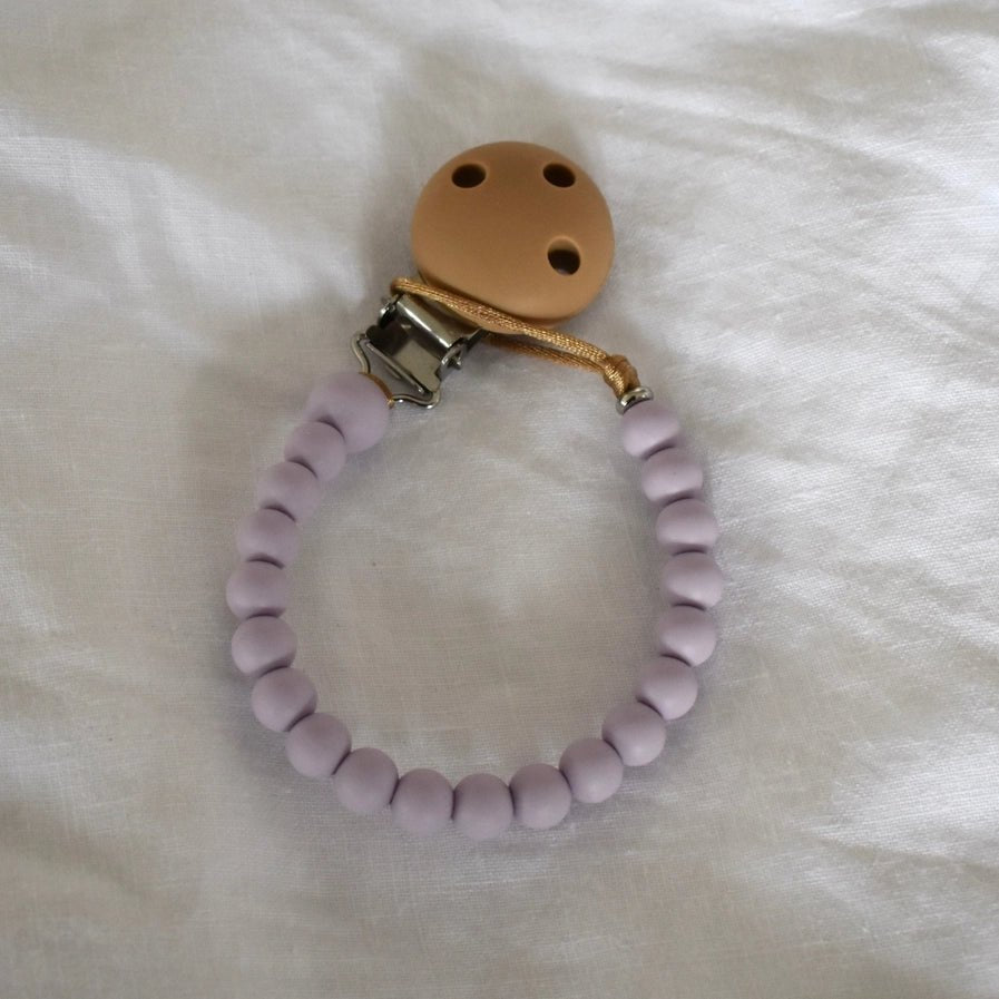 Bella Zailea Silicone Dummy Clip Pastel Purple - Aster & Ruby