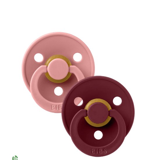 BIBS Colour Pacifier Round 2pk - Aster & Ruby