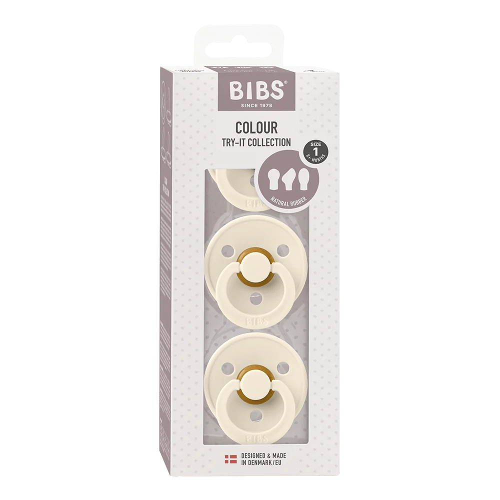 BIBS Try-it Colour 3pk Ivory-Aster & Ruby