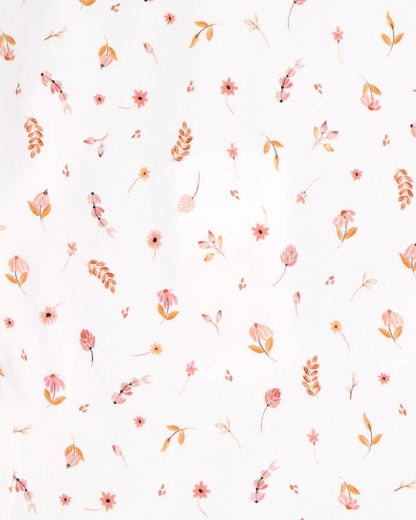 Billie Ditsy Print Organic SS Zip Romper - Aster & Ruby