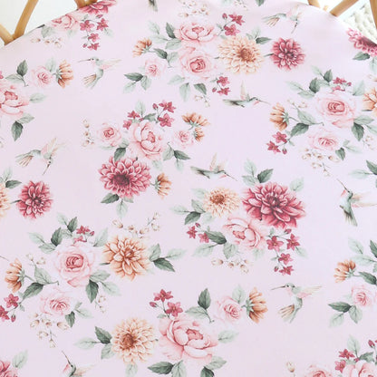 Birds & Blooms Organic Bassinet Sheet / Change Pad Cover