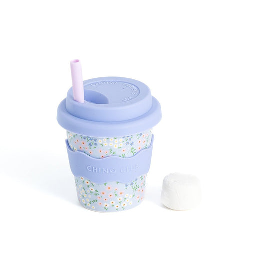 Blue Floral Cup 4oz - Aster & Ruby