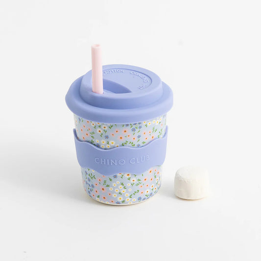 Blue Floral Kids Keep Cup 8oz