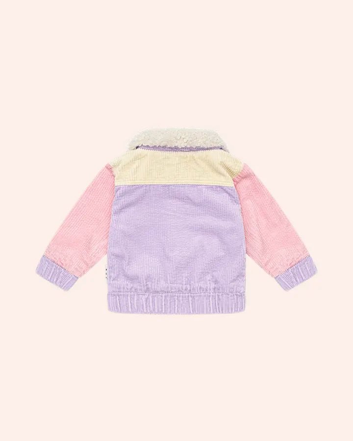 Blush Colour Block Cord Jacket - Aster & Ruby