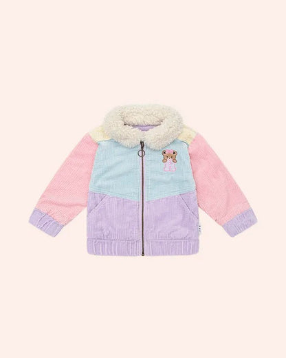 Blush Colour Block Cord Jacket - Aster & Ruby