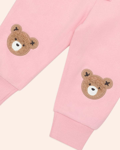 Blush Furry Huxbear Track Pants - Aster & Ruby