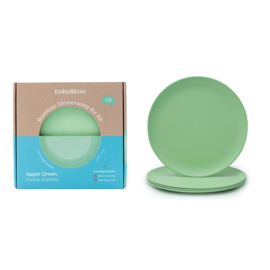 Bobo & Boo Bamboo 25cm Single Plate - Apple Green - Aster & Ruby