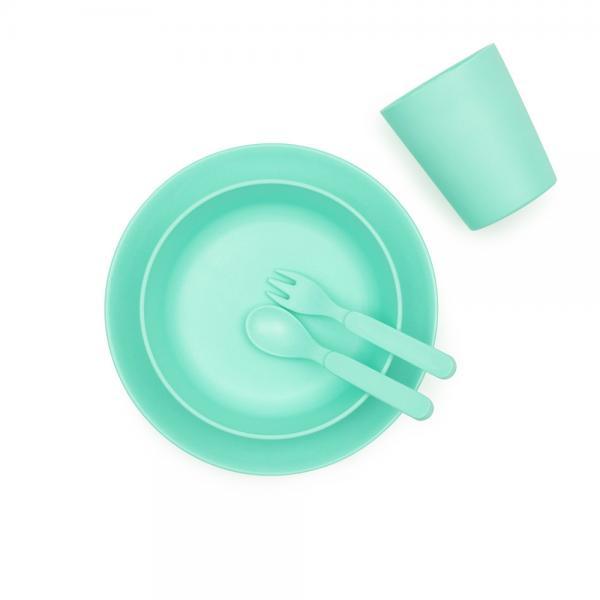 Bobo & Boo Bamboo Dinner Set Mint-Aster & Ruby