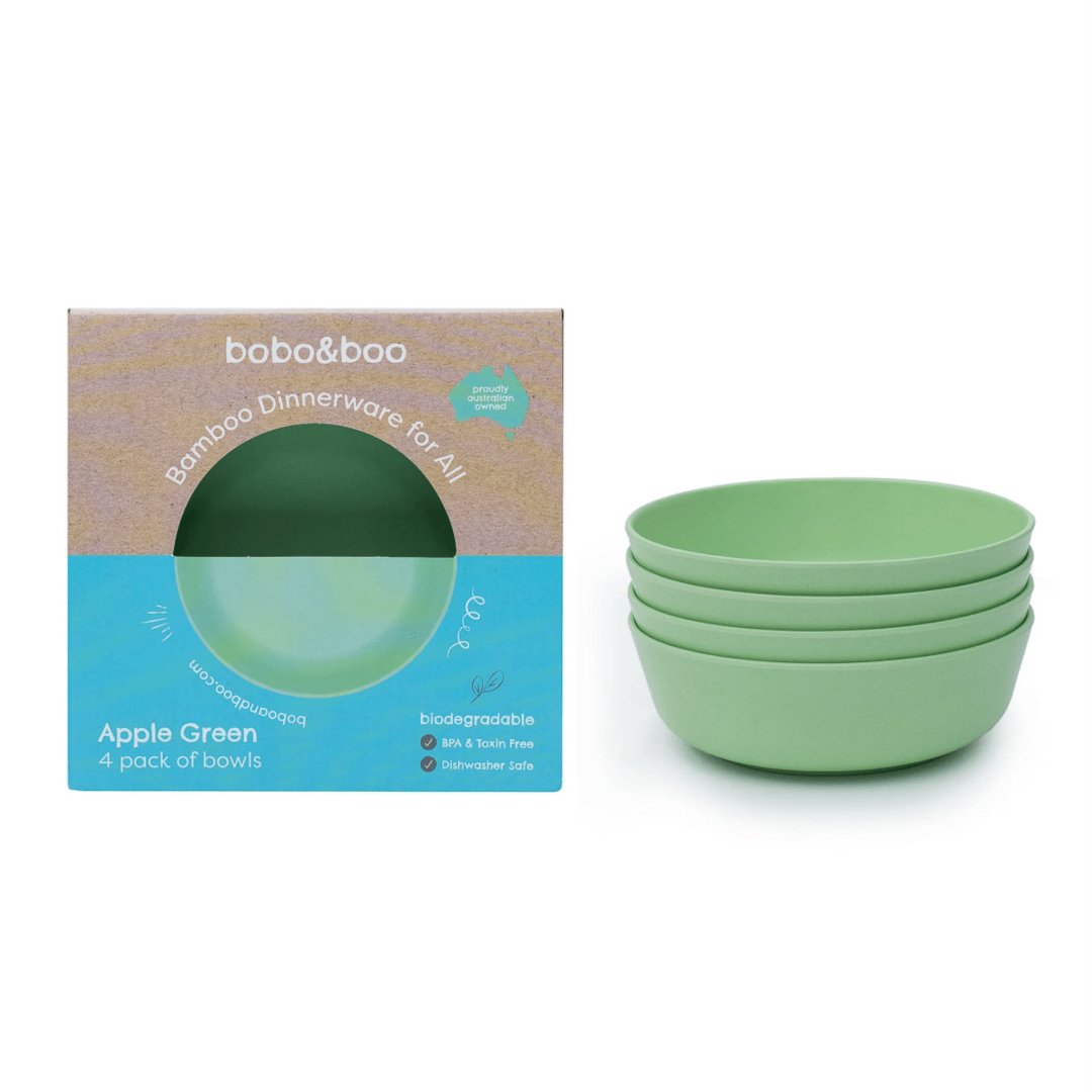 Bobo & Boo Bamboo Single Bowl - Apple Green (600ml) - Aster & Ruby