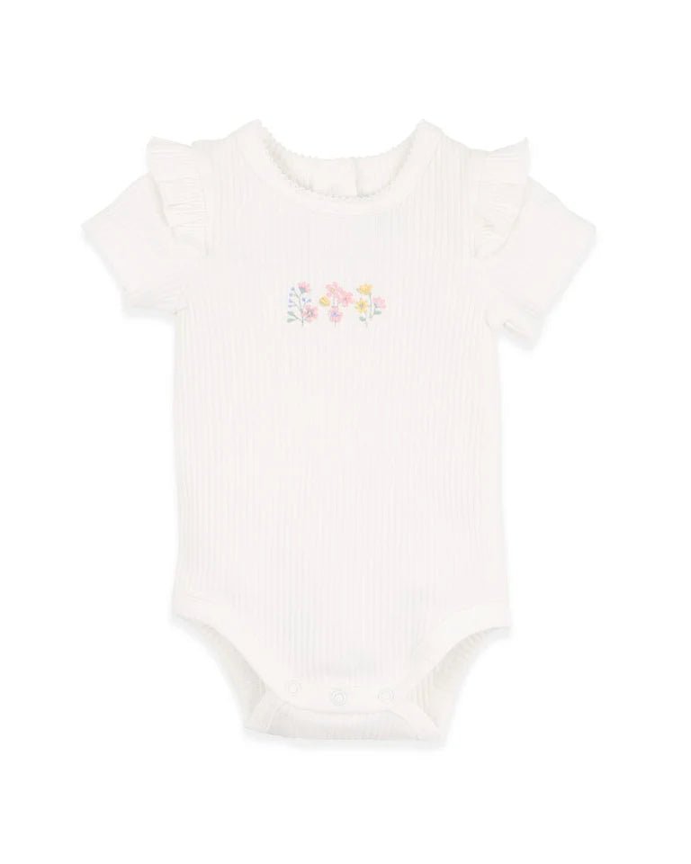 Bonnie Organic Embroidered Bodysuit - Aster & Ruby