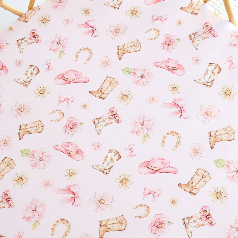 Boots & Bows Organic Bassinet Sheet / Change Pad Cover