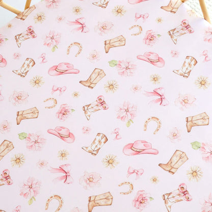 Boots & Bows Organic Bassinet Sheet / Change Pad Cover