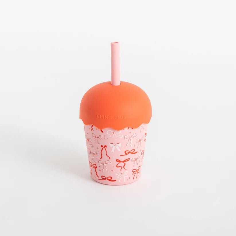 Bows Mini Smoothie Cup & Straw 200ml - Aster & Ruby