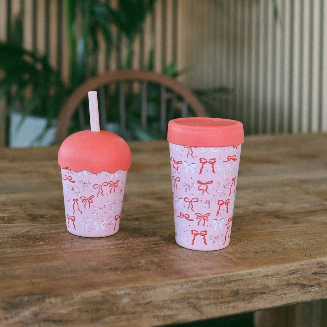 Bows Mini Smoothie Cup & Straw 200ml - Aster & Ruby