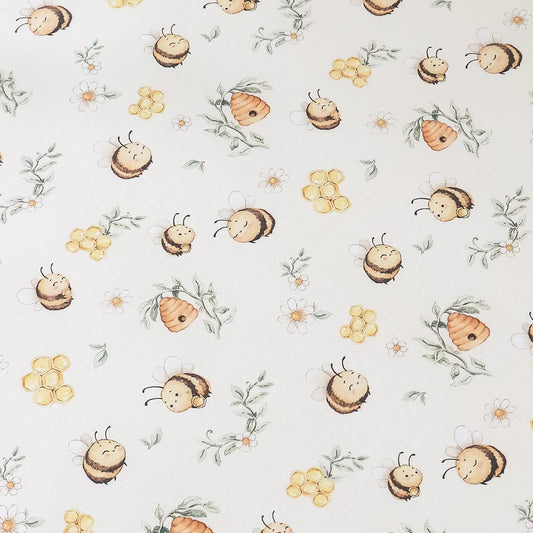 Bumblebees Organic Fitted Cot Sheet