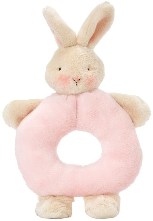Bunnies by the Bay Bunny Ring Rattle - Pink (18cm) - Aster & Ruby