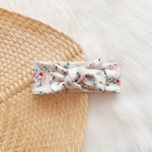 Bunny Floral Bow Headband-Aster & Ruby