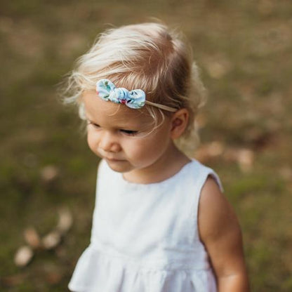 Bunny Garden Mini Bow Headband-Aster & Ruby