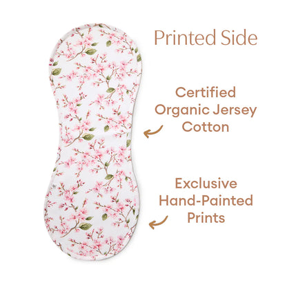 Cherry Blossom Organic Cotton Burp Cloth