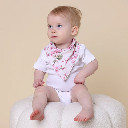 Cherry Blossom Organic Dribble Bib - Aster & Ruby