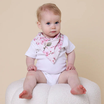 Cherry Blossom Organic Dribble Bib - Aster & Ruby