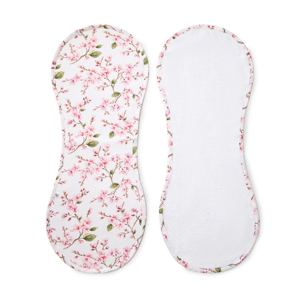 Cherry Blossom Organic Cotton Burp Cloth
