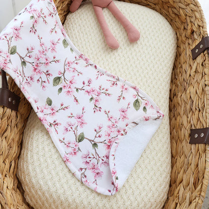 Cherry Blossom Organic Cotton Burp Cloth