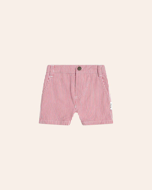Chill Red Stripe Chino Shorts - Aster & Ruby
