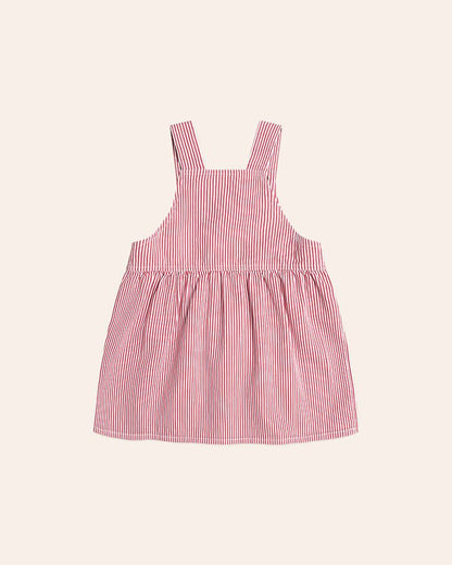 Chill Red Stripe Pinafore Dress - Aster & Ruby