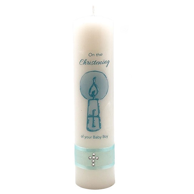 Christening Candle Boy-Aster & Ruby