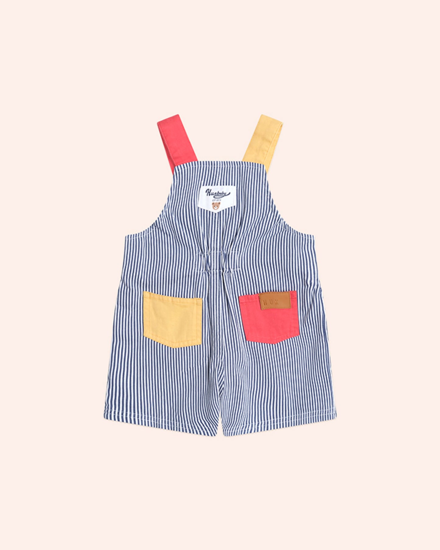 Classic Stripe Short Overalls - Aster & Ruby