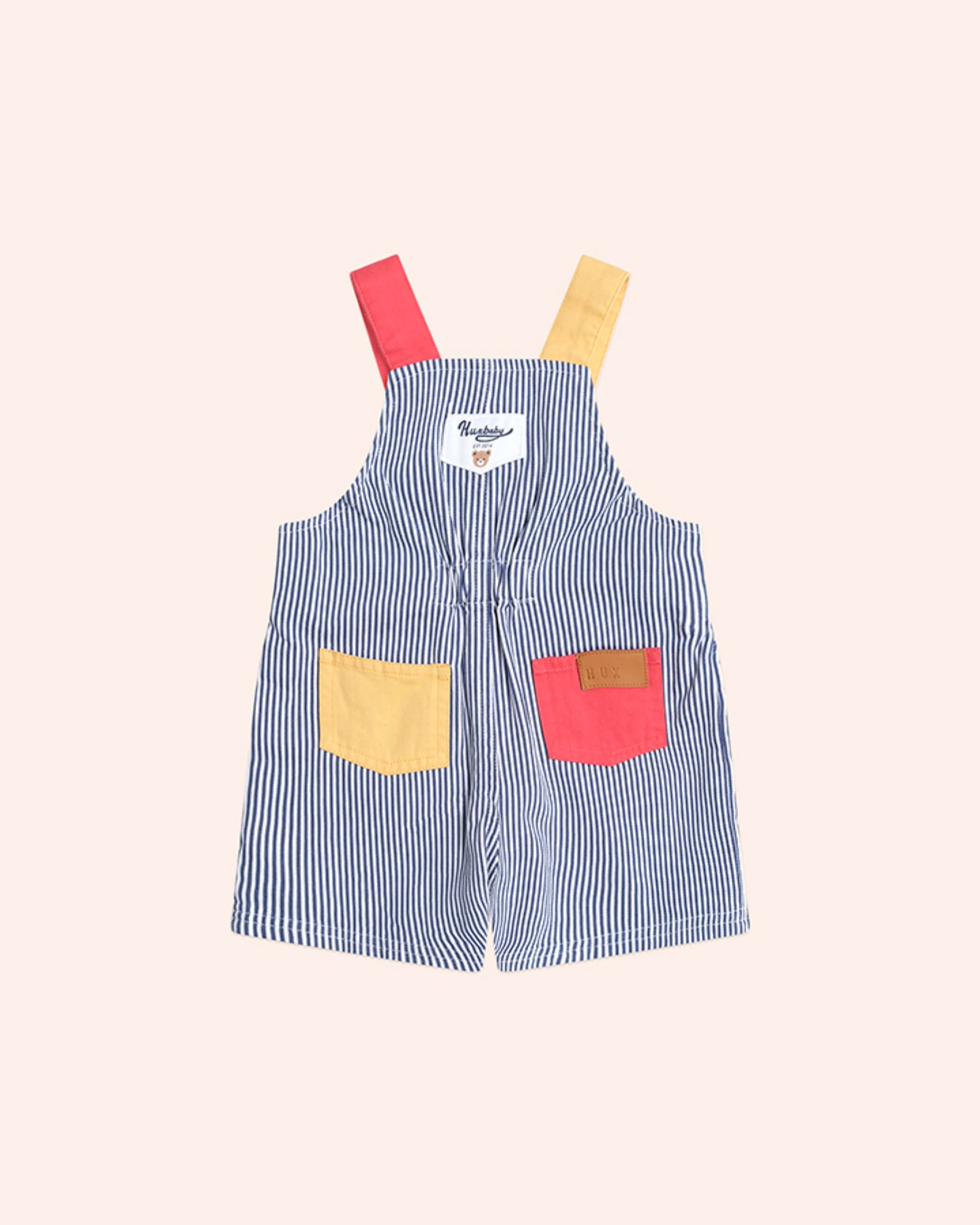 Classic Stripe Short Overalls - Aster & Ruby