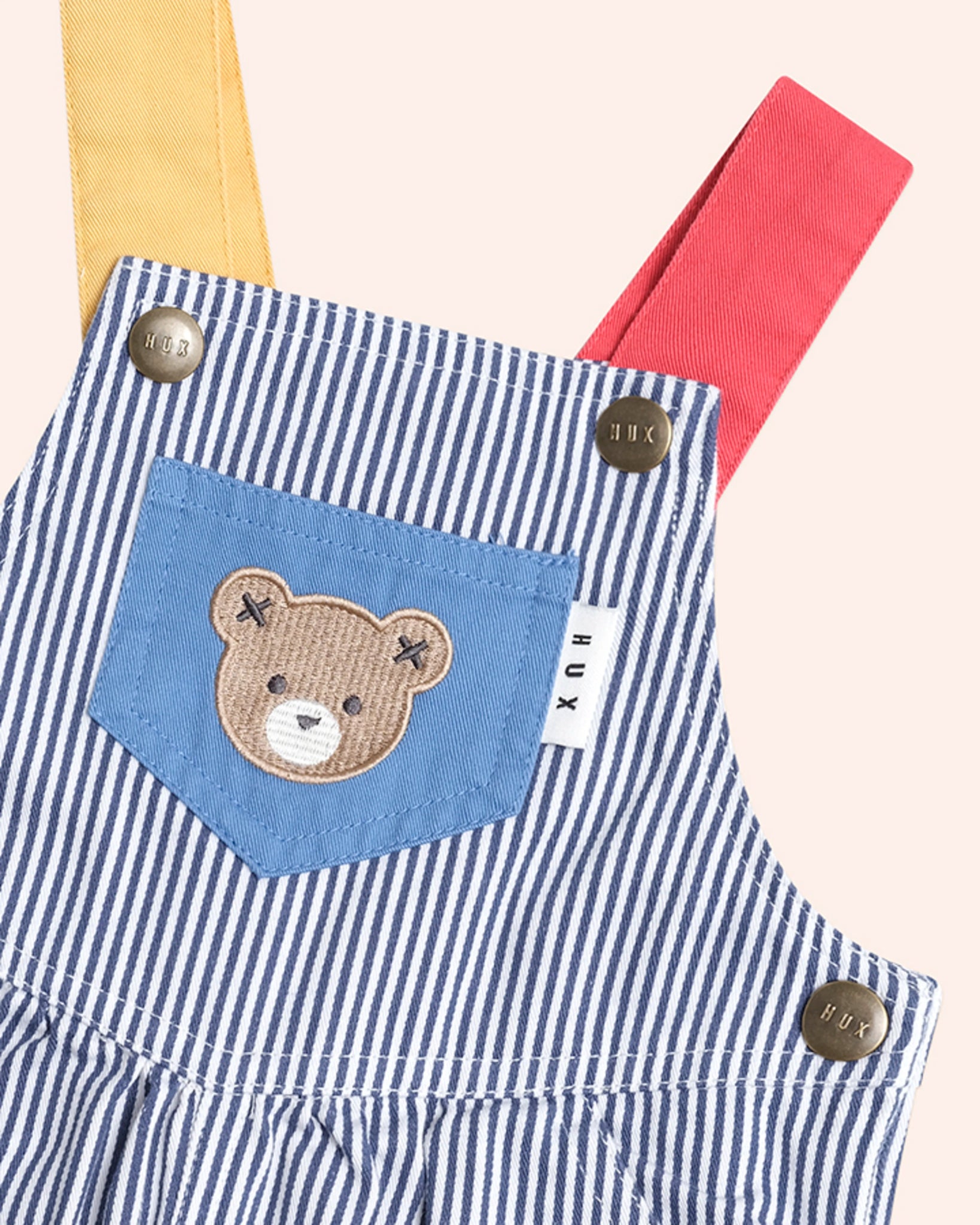 Classic Stripe Short Overalls - Aster & Ruby