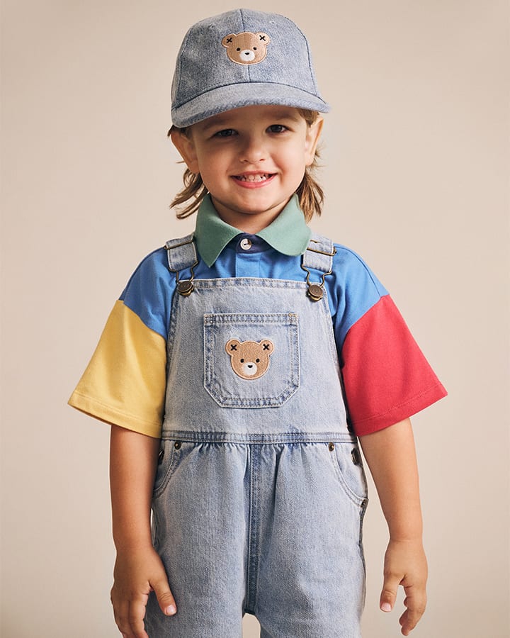 Colour Block Boxy Polo Tee - Aster & Ruby