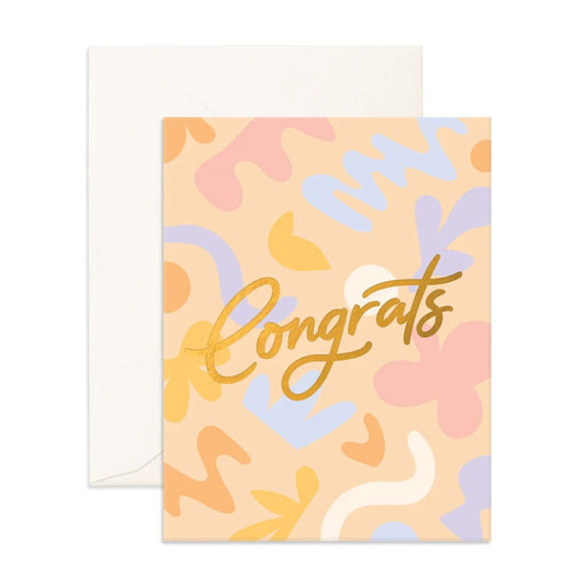 Congrats Fresco Greeting Card - Aster & Ruby