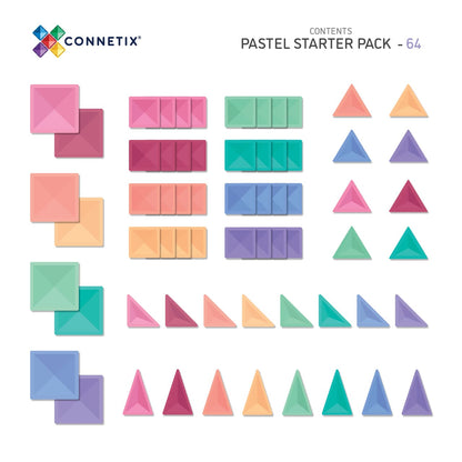 Connetix Pastel Starter Pack 64 pc - Aster & Ruby