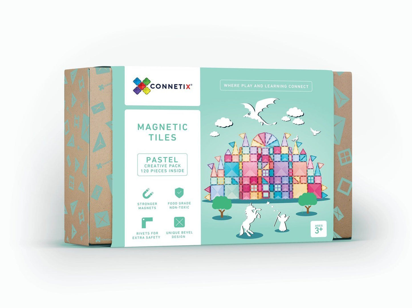 Connetix Tiles 120 Piece Pastel Creative Pack - Aster & Ruby