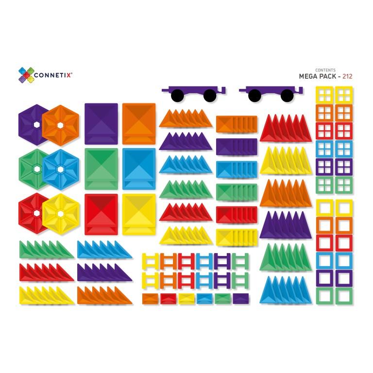 Connetix Tiles 212 Piece Mega Pack - Aster & Ruby