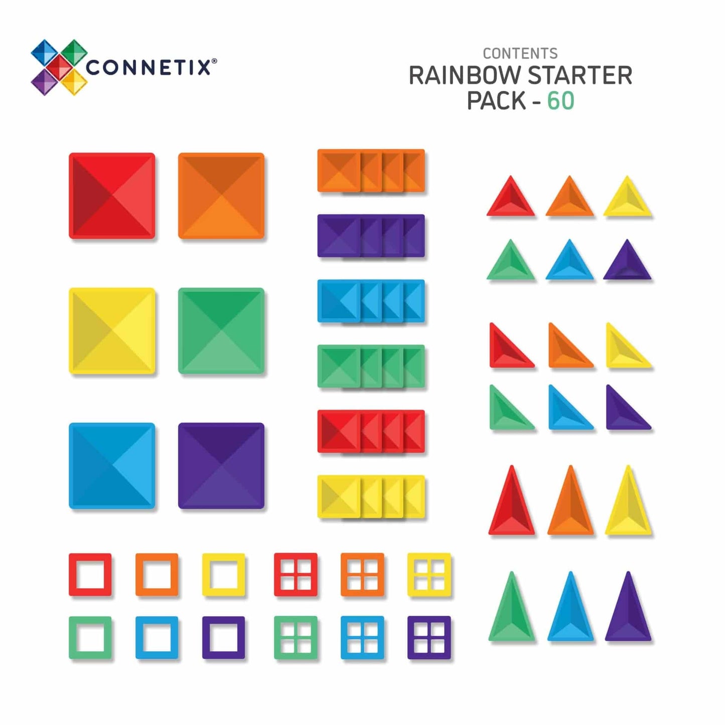 Connetix Tiles 60 Starter Pack - Aster & Ruby