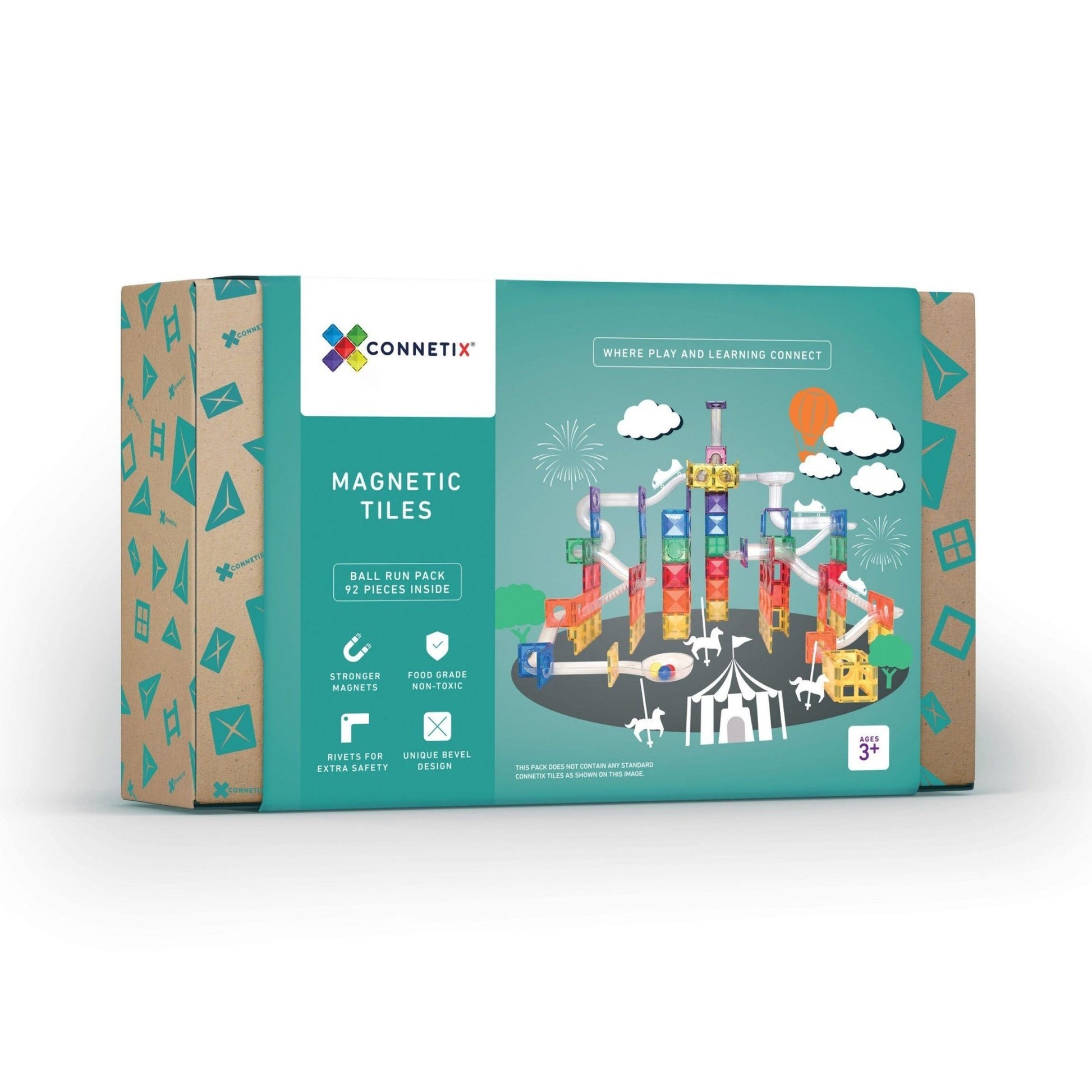 Connetix Tiles 92 Piece Ball Run Pack - Aster & Ruby