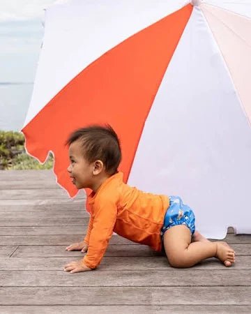 Conway Print Aqua Nappy - Aster & Ruby