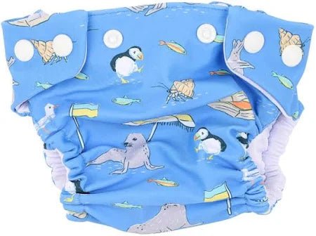 Conway Print Aqua Nappy - Aster & Ruby
