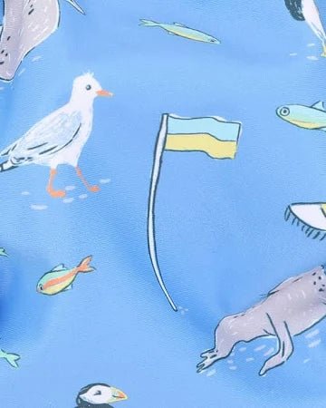 Conway Print Aqua Nappy - Aster & Ruby