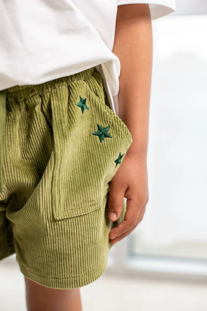 CORD SHORTS | EVERGREEN - Aster & Ruby