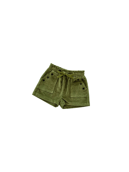 CORD SHORTS | EVERGREEN - Aster & Ruby