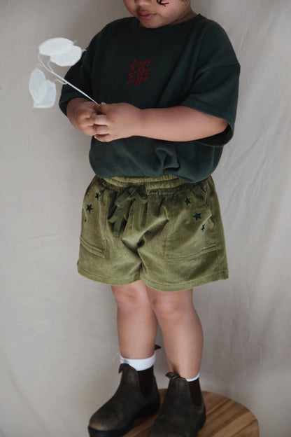 CORD SHORTS | EVERGREEN - Aster & Ruby