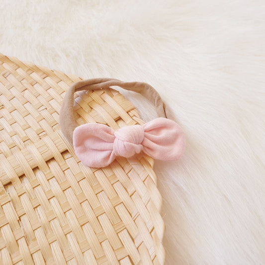 Crystal Pink Mini Bow Headband-Aster & Ruby